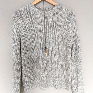 Chunky Heather Gray Knit Sweater